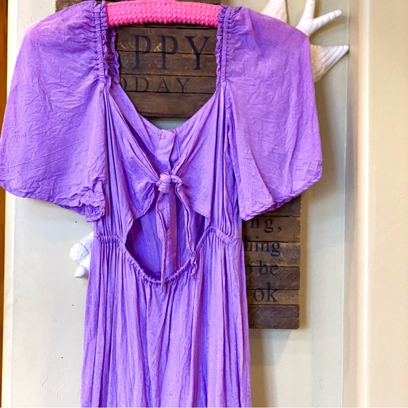 FRNCH Paris NWOT purple prairie maxi dress - Picture 10 of 16